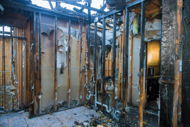 Professional Fire Damage Restoration technician working in Dublin, TX